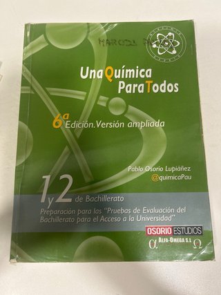 Pack de dos libros de “Una Química Para Todos”