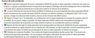 Robot Aspirador Fregasuelos 2200Pa 120min · Nuevo