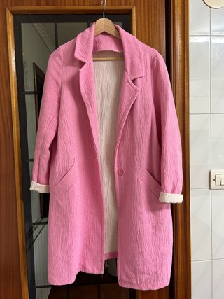 Abrigo rosa largo