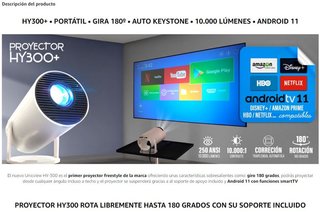 Proyector 4K Style 180 Grados 10000 lúm · Nuevo