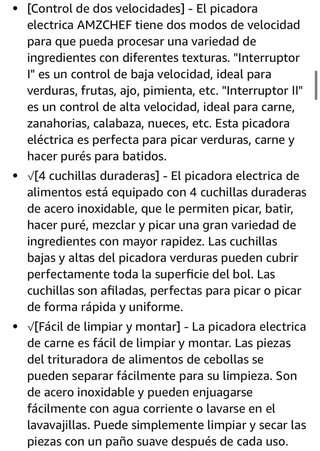 Picadora de cocina eléctrica  Nuevo a estrenar