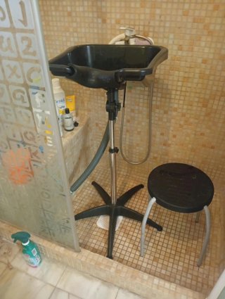 Lavacabezas profesional ajustable