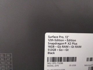 Microsoft Surface Pro 13 Negro/Plata