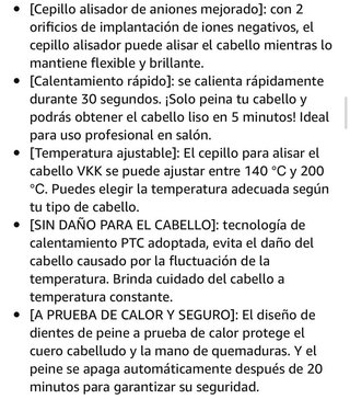 Cepillo Alisador Planchado Pelo - Nuevo