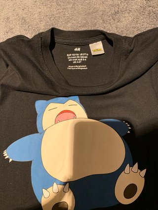 Camiseta Pokémon Snorlax HM Talla 116cm