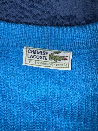 Jersey Lacoste Azul V Cuello Vintage