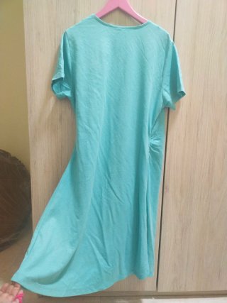 Vestido cruzado corto verde azulado Talla M