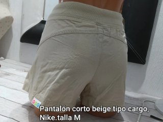 Pantalones cortos cargo Nike beige talla M
