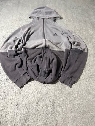 Sudadera Adidas Gris y Negra Cremallera