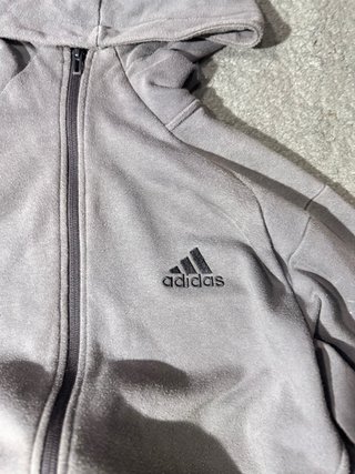 Sudadera Adidas Gris y Negra Cremallera