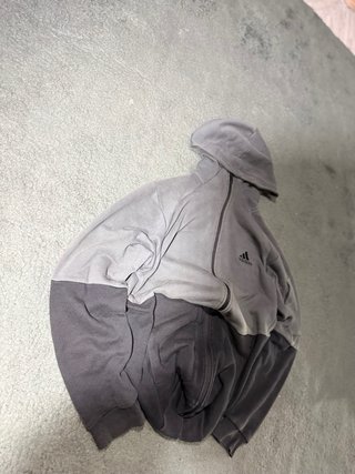 Sudadera Adidas Gris y Negra Cremallera
