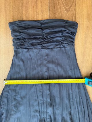 Vestido palabra de honor gris talla M