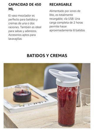 Batidora Vaso a Batería Cuisinart Original · Nuevo