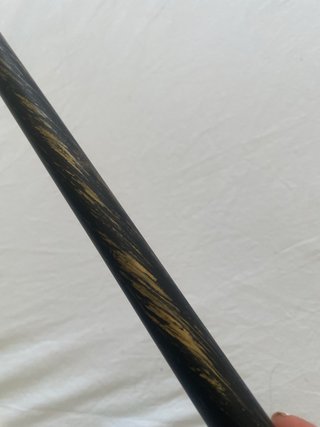 Barra de cortina de metal negra y dorado envejecid