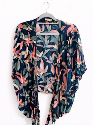 Conjunto Quimono e Saia Estampado Floral