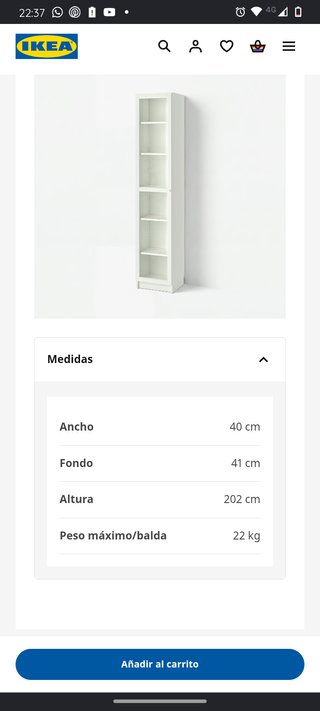 Estantería Librería Ikea Blanca Madera Cristal