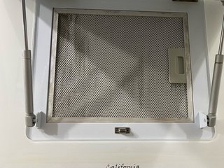 Campana extractora decorativa cristal blanca