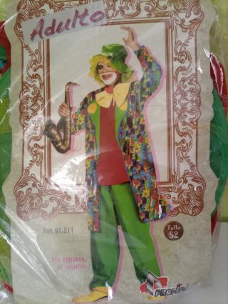 Disfraz Payaso Adulto Talla 52