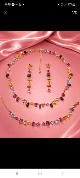 Set Gioielli Multicolore Stile Swarovski