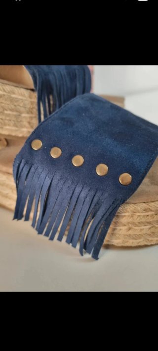Sandalias Refresh cuña azul marino