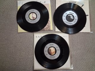 SANDRA: Lote 9 discos singles vinilo 7" 45 rpm