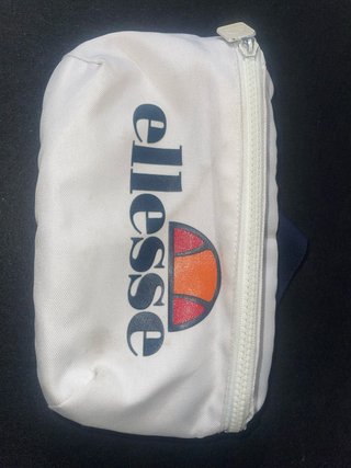 Riñonera Ellesse Blanca Logo y Cremallera
