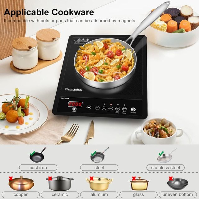 Placa Induzione 1 Fuoco · 2000W · Nuovo