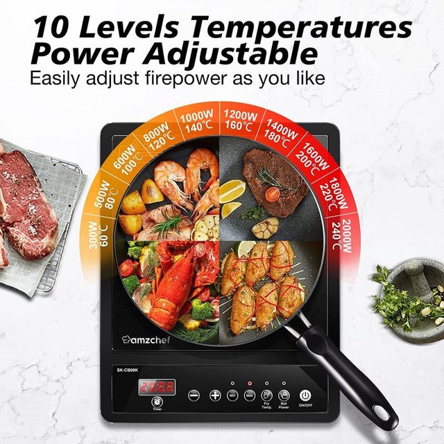 Placa Induzione 1 Fuoco · 2000W · Nuovo