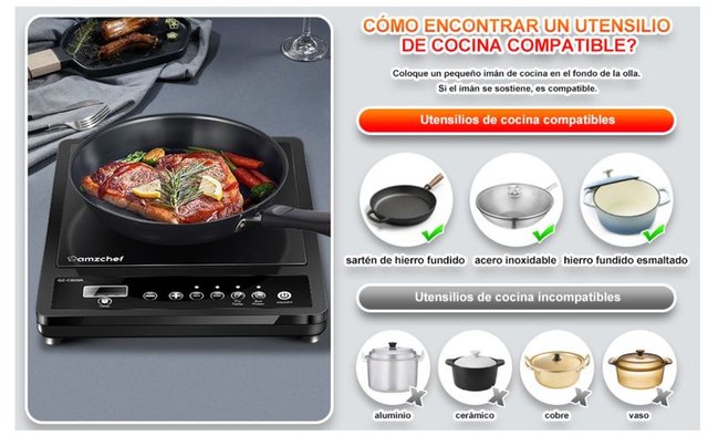 Placa Induzione 1 Fuoco · 2000W · Nuovo