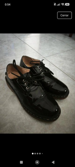 Zapatos Oxford charol negro T.39
