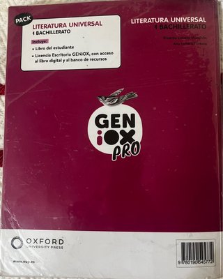 Literatura Universal 1º Bachillerato. Libro del...