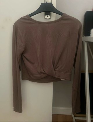 Camiseta manga larga fruncida