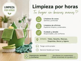 limpieza por horas en illescas y alrededores