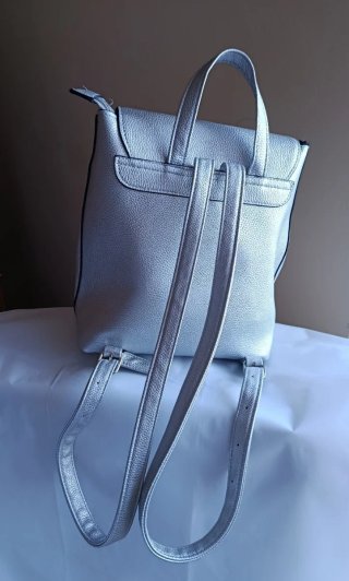 Mochila de vestir,plateada/metalizada, casual