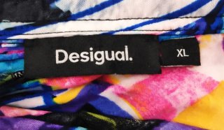 Pantalón Desigual Estampado Tropical Talla M