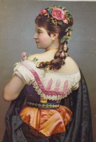 Cromos, stampe, cartoline antiche in stile vittoriano 1900-1920