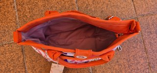 Bolso floral naranja y multicolor