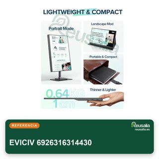 EVICIV Monitor portátil táctil 15.6 pulgadas