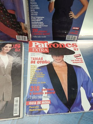 6 revistas PATRONES - EXTRA - años 89 al 94 - COSTURA FÁCIL - CON PATRONES.