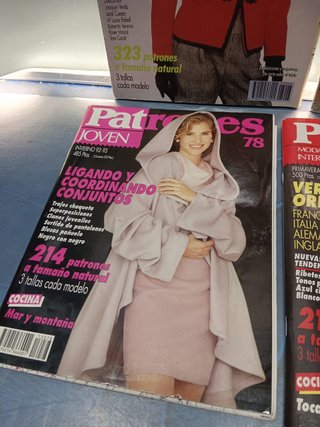 6 revistas PATRONES - EXTRA - años 89 al 94 - COSTURA FÁCIL - CON PATRONES.
