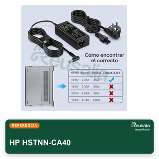 Cargador portátil HP 45W HSTNN-CA40 19.5V 4.5x3mm