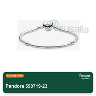 Pandora pulsera plata cierre corazón 23 cm