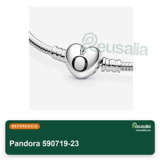 Pandora pulsera plata cierre corazón 23 cm