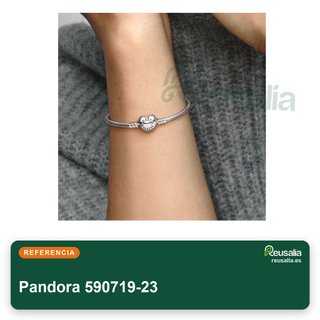 Pandora pulsera plata cierre corazón 23 cm