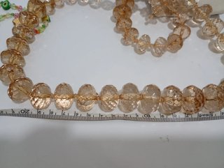 Collana vintage grandi sfere color champagne