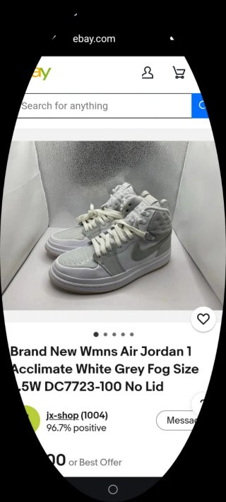 Nike Air Jordan 1 Talla 42 Gris/Blanco