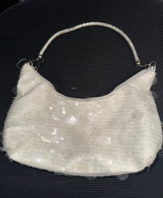 Bolso Blanco Lentejuelas Blancas