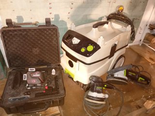 FESTOOL. Lijadoras y aspiradora,y nivel Bultmeier