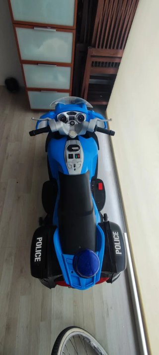 Moto Policía Feber Niños Azul