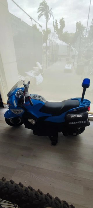 Moto Policía Feber Niños Azul